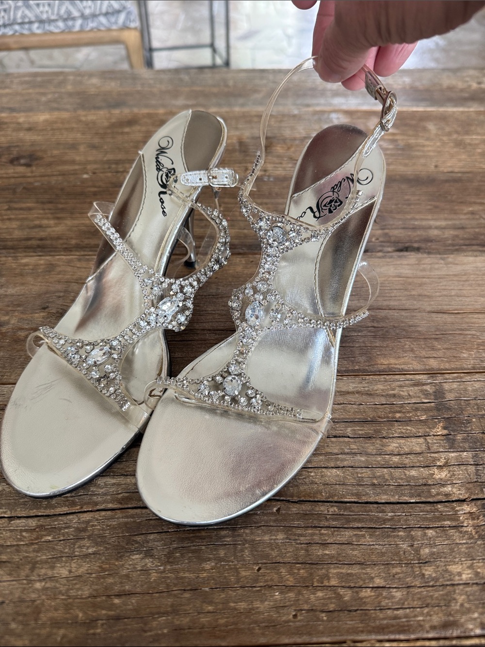 Wild Rose Vintage Silver Women's Dress Sandals